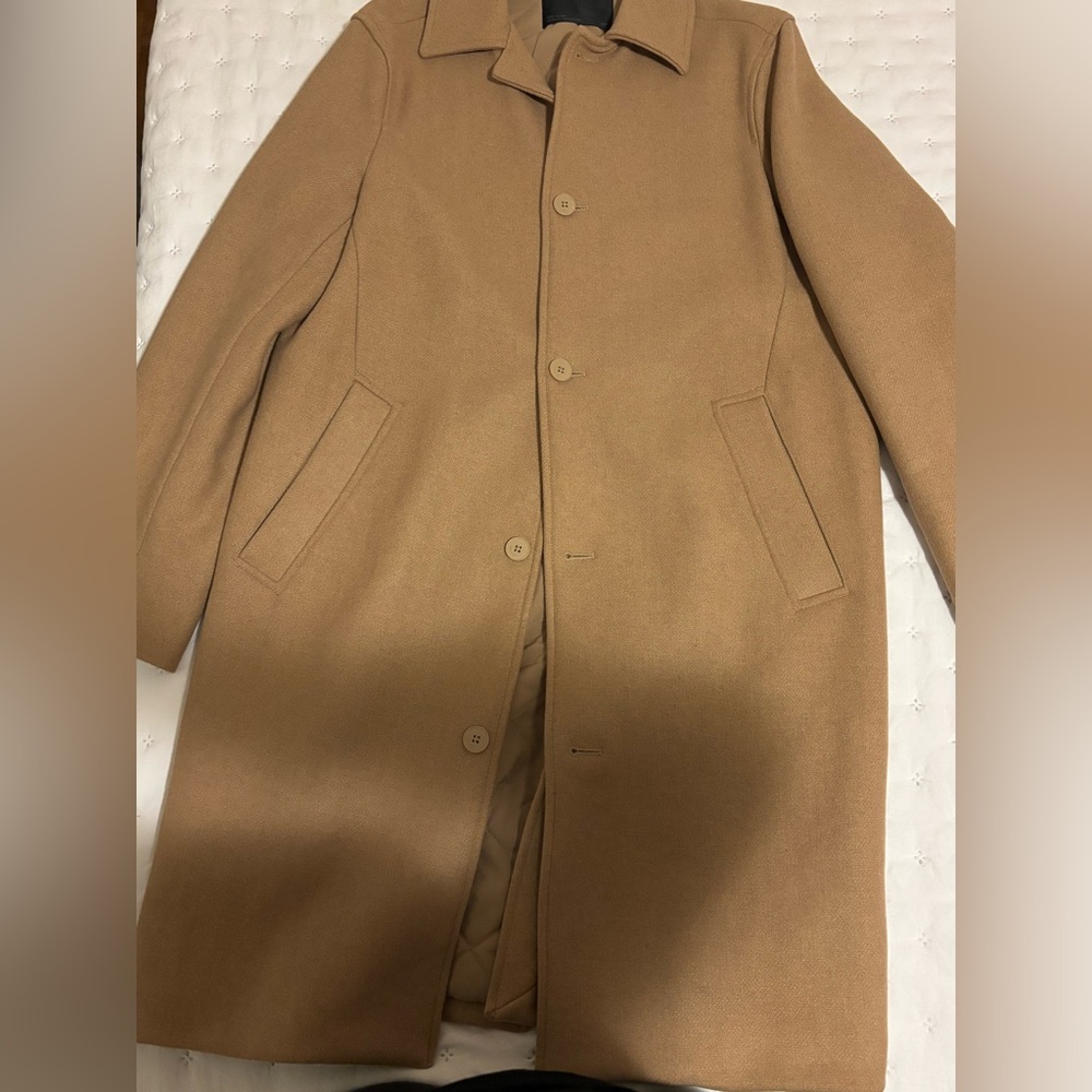 OAK + FORT Men's Camel Trench Coat